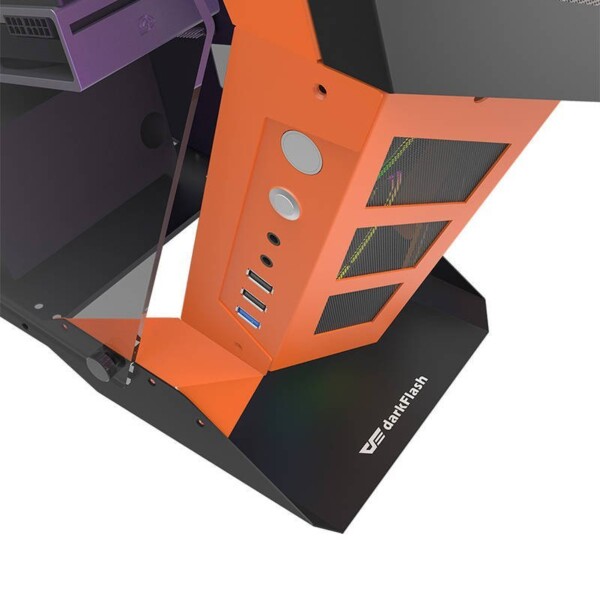 Počítačová skříň Darkflash K1 (černo-oranžová) distributor