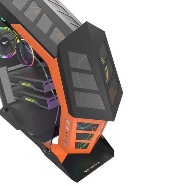 Počítačová skříň Darkflash K1 (černo-oranžová) sk