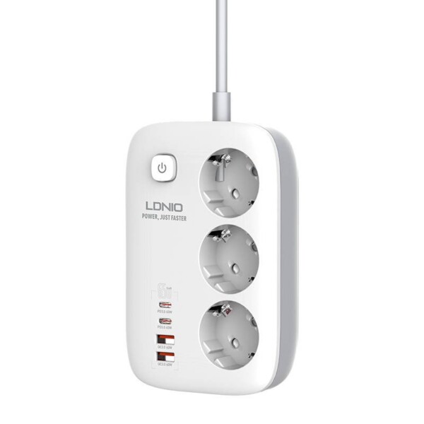 Power Strip GaN LDNIO SE3436 65W white navod
