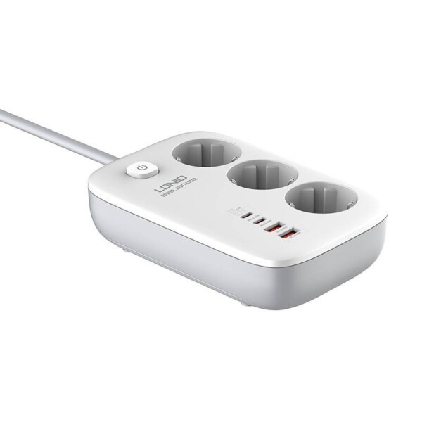 Power Strip GaN LDNIO SE3436 65W white distributor