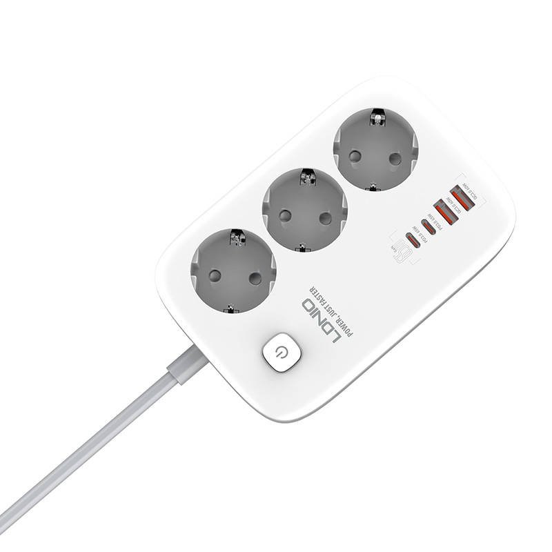 Power Strip GaN LDNIO SE3436 65W white sk