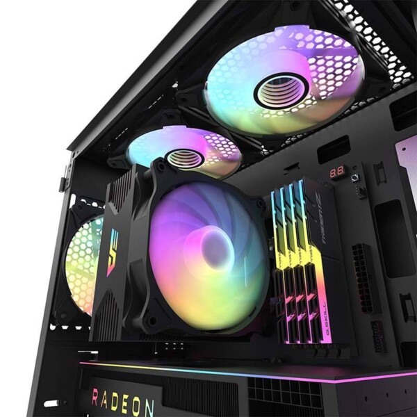 Sada počítačových ventilátorů Darkflash INF8 ARGB 5v1 120x120 (černá) cena