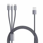USB cable Romoss CB25A 3in1 USB-C / Lightning / Micro 3A 1m (gray)