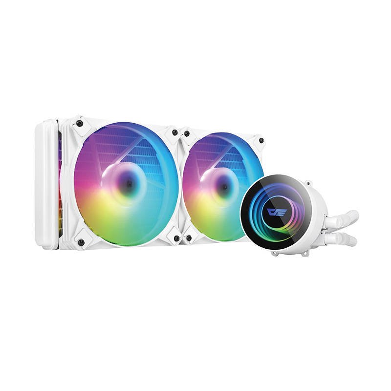 Vodní chlazení PC Darkflash DX240 RGB 2x 120x120 (bílé)