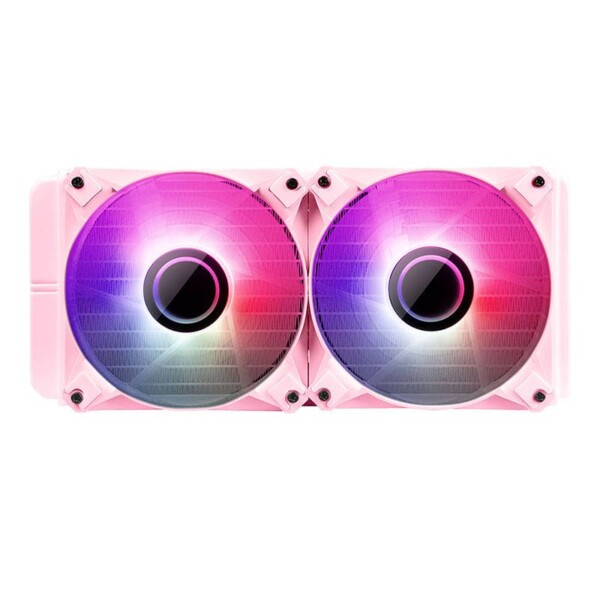 Vodní chlazení PC Darkflash DX240 V2 RGB 2x 120x120 (růžová) cena