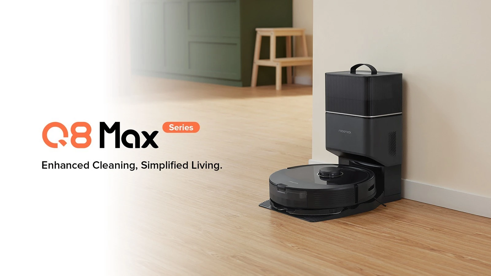 Roborock Q8 Max+ Robot Vacuum Cleaner with Auto Empty Dock, 5500Pa Suction, DuoRoller Brush, LDS Navigation