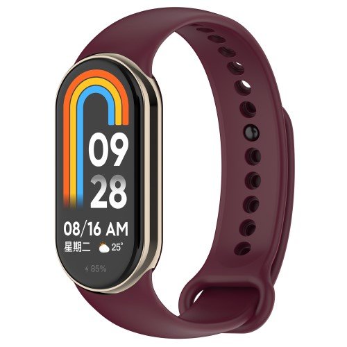 Silikónový remienok pre Xiaomi Smart Band 8 - Vínovočervený