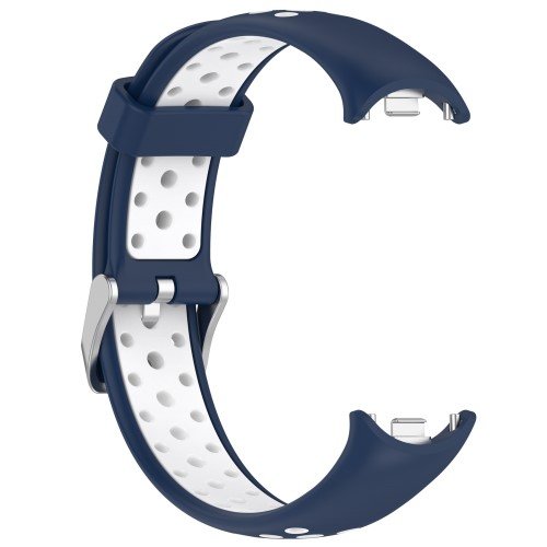 Silikónový dierkovaný remienok pre Xiaomi Smart Band 8 - Modrobiely – Obrázok 4
