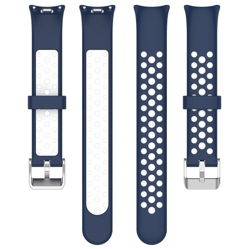 Silikónový dierkovaný remienok pre Xiaomi Smart Band 8 - Modrobiely – Obrázok 5