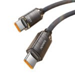 Kábel USB-C na USB-C Toocki TXCTT1- SJ01-B, 1m, FC 100W (čierny)