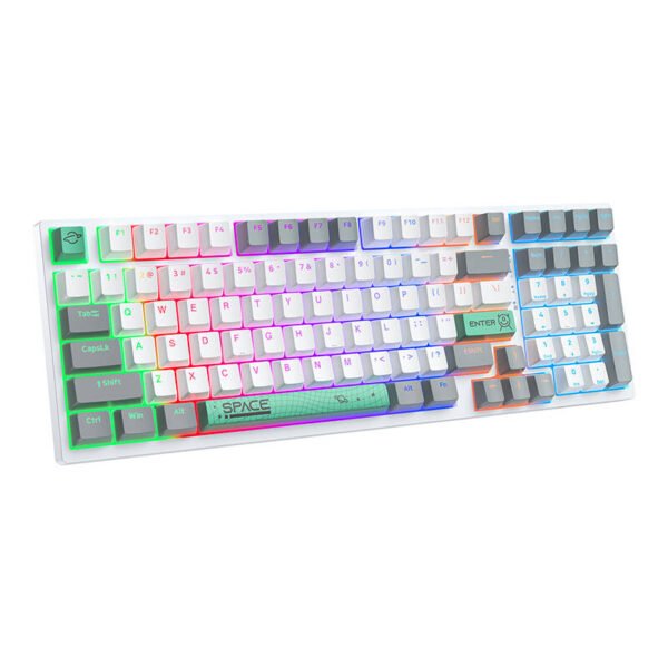 ONIKUMA G38 98 Keys USB Wired Mechanical Keyboard White cena