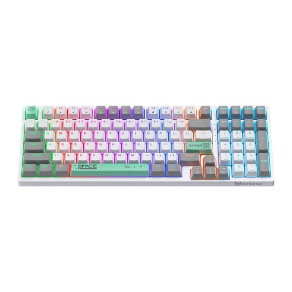 ONIKUMA G38 98 Keys USB Wired Mechanical Keyboard White navod