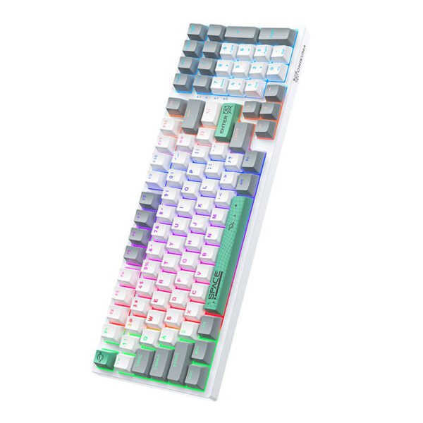 ONIKUMA G38 98 Keys USB Wired Mechanical Keyboard White distributor