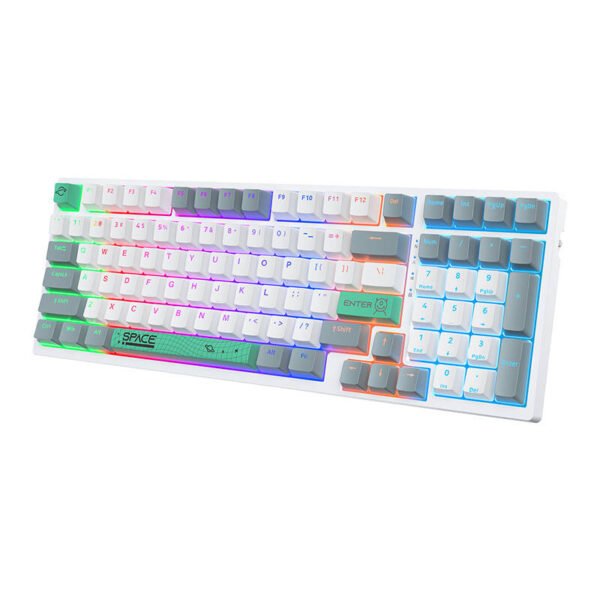 ONIKUMA G38 98 Keys USB Wired Mechanical Keyboard White sk