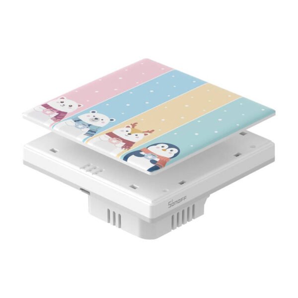 Decorative cover / panel for T5 touch wall switch SONOFF Cartoon 4C distributor