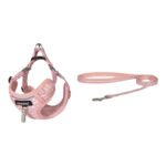 Súprava pre mačky Dogness postroj a vodítko (Calamus Pink)