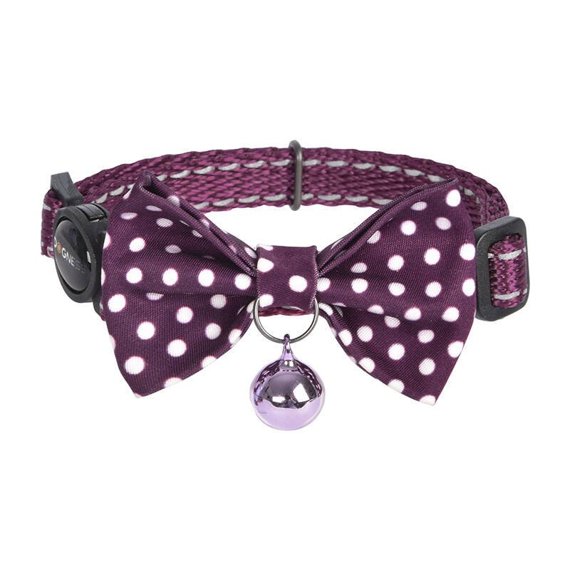 Collar set Dogness for cats 2 pcs (Calamus Purple/Polka Dot Purple) navod
