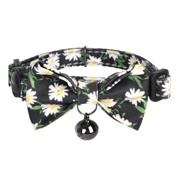 Collar set Dogness for cats 2 pcs (Daisy Black/Waterproof Red) cena