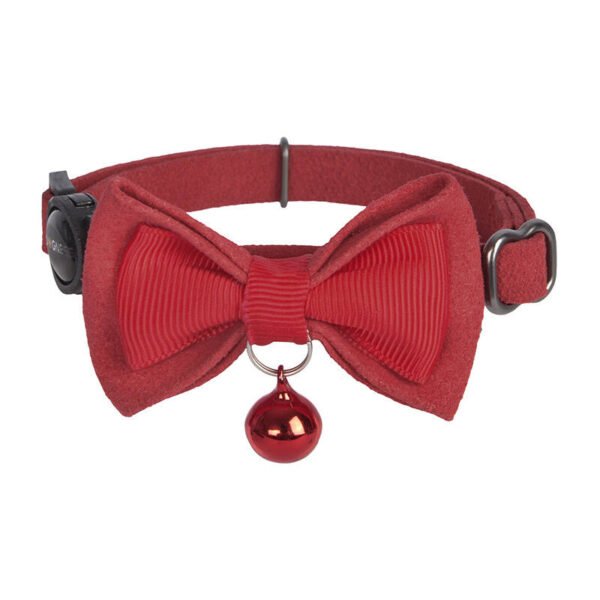 Collar set Dogness for cats 2 pcs (Genuine Leather Red/Fiber Black) cena