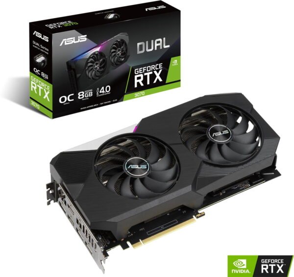ASUS DUAL RTX3070 O8 G 8GB/256-bit GDDR6 2xHDMI 3xDP OC edition (používaná, záruka 12 mesiacov)