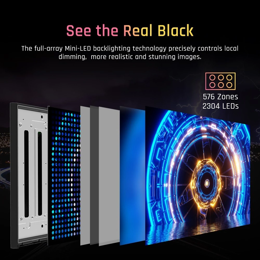 Refurbished KTC M27T20 Gaming Monitor 27 inch 2560x1440 QHD 165Hz Mini LED HVA 3ms Response Time HDMI2.0 DP1.4 Type-C USB KVM