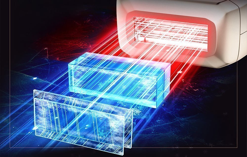 Depilátor vyžarujúci svetlo IPL