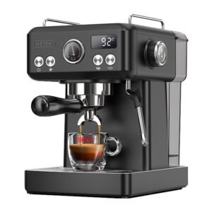 HiBREW H10A temperature-controlled flask espresso machine (black)