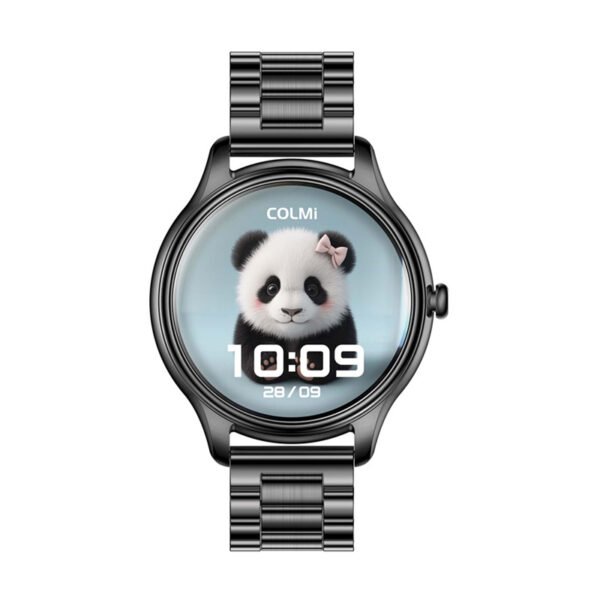 Smart Watch COLMI L28 (Black + Black steel strap)