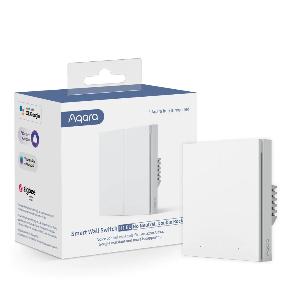 Aqara Wall Double Switch H1 (bez neutrálu)