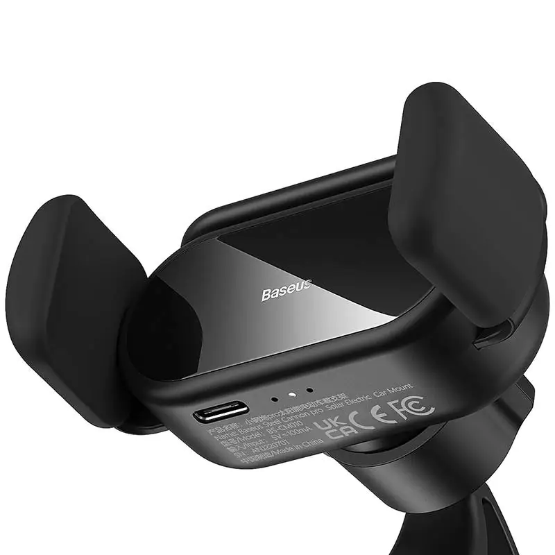 Baseus Steel Cannon Pro Solar Electric Car Phone Holder (Black) distributor