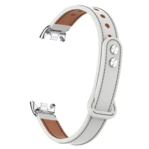 Kožený remienok pre Xiaomi Mi Smart Band 8 - Biely